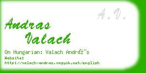 andras valach business card